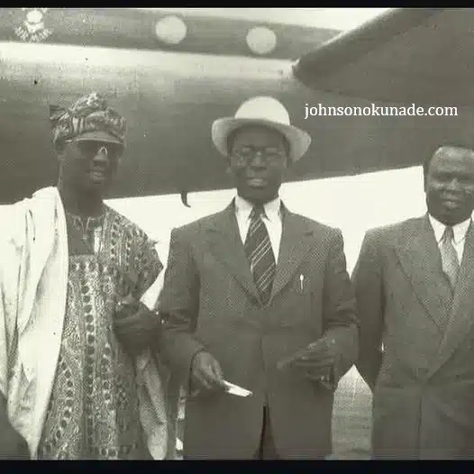 Bode Thomas, Obafemi Awolowo and Samuel Ladoke Akintola