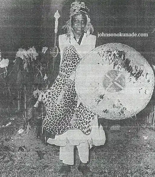 Samuel Ladoke Akintola on his installation as the Aare Ona Kakanfo of Yorubaland